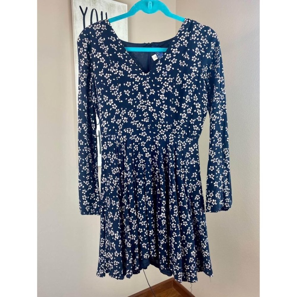 Navy Floral Dress size Medium